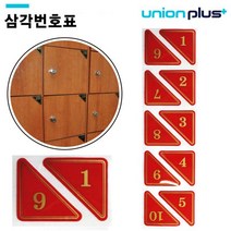 유니온 에폭시 숫자 삼각번호판(적색) (U-0330)(택1), 숫자161-170