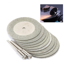 50mm 다이아몬드 휠날 10개+연결대 2개 세트 원형톱날