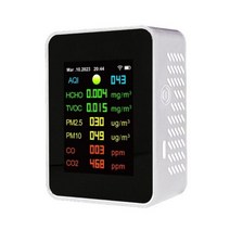 포름알데히드 측정기 새집증후군 지능형 와이파이 홈 스모그 미터 실시간 HCHO PM2.5 공기질 분석 테스터 모니터 센서 2023, White