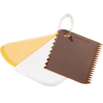 테스코마 델리시아 시리즈 베이킹스패츌러 3종 세트, 1개, White, Yellow, Brown