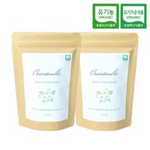 올바르다 유기농 캐모마일 차 티 티백 카모마일, 1g, 2봉, 25개입