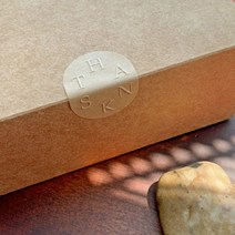 [당일출고] 크라프트 땡스 형압 스티커 3.3x4cm, 3.3x4cm 500매