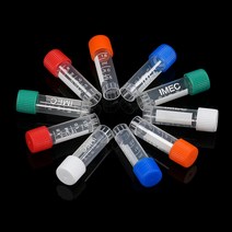 실험실교반기 소형 전자 산업용 버티컬 100pcs 1.8ml 실험실 CryoTube Cryopreservation 냉동 튜브 다채로, 06 Transparent (100pcs)
