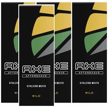 AXE Aftershave Vitalizing Mojito Wild 액스 애프터쉐이브 바이탈라이징 모히토 와일드 스킨 100ml 4팩