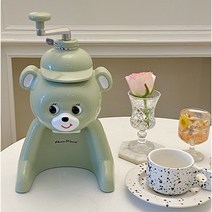우유빙수기계 빙수기 쇄빙기 곰돌이 눈꽃 우유빙수머신 빙수 얼음분쇄기 업소용, 사파이어 블루