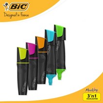 BIC 3 in 1 하이라이터, 분홍