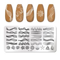 PICT YOU 꽃 기하학 NAIL STAMPING PLATES 동물 잎 DIY 이미지 스텐실 손톱 용 폴란드어 인쇄 템플릿 도구, PYJ004