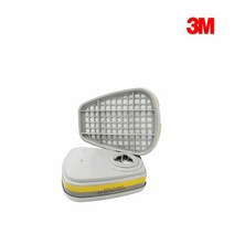 3M 6002K 방독 정화통 (2개) 염소가스 염화수소 이산화황, 단품