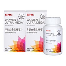 지엔씨 [지엔씨][GNC] 우먼스울트라메가 멀티비타민 앤 미네랄 (90정) 45일분x2병, 90정, 2개