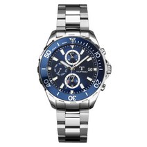 토르소 베젤링 듀얼타임 메탈시계 T51 BL