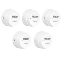 누수탐지 수맥탐지기 누수탐지기 Tuya-Zigbee 누수 센서 경보 누출 감지기 소리 투야 스마트 라이프 앱, 05 5pcs