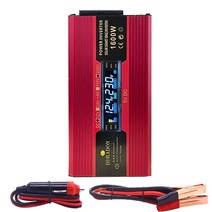 다운트랜스 슈퍼캐패시터 차량용 인버터자동차 전원 인버터 수정 사인파 DC 12V AC 220V 변압기 EU 소켓, 02 1600W