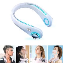 휴대용 LED 무선 넥밴드 선풍기 캠핑 학생 쿨링 충전 선풍기, 비즈 선풍기 FL20