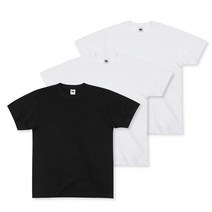 2023 NEW 무지파워 1+1+1 남여공용 베이직 30수 순면 라운드 무지 반팔 티셔츠 3장 세트 4컬러 (3P) 무지반팔