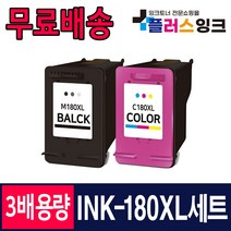 삼성 INK-M180 INK-C180 검정+컬러 세트 3배용량 SL-J1660 SL-J1663 SL-J1665 SL-J1770FW 호환잉크, 02. 3배 대용량 재생잉크세트 [검정+컬러], 1세트
