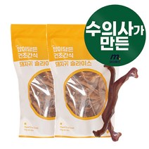 마이베프 많이담은 강아지 건조간식 300g, 돼지귀슬라이스, 2개