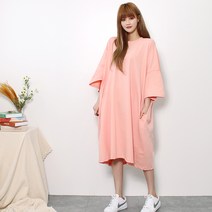 퀸비샵 쮸리 무지 루즈빅 원피스//롱원피스/루즈빅/원피스/프린트원피스/여자롱원피스/빅사이즈/빅사이즈쇼핑몰/원피스