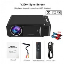 VIVICINE 1280x720p 휴대용 HD 프로젝터 옵션 안드로이드 10.0 HDMI USB 1080p 홈 시어터 Proyector 와이파이 미니 Led 비머, CHINA