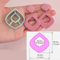 도예체험 취미 새로운 부드러운 도자기 귀걸이 절단 다이 기하학 3D 인쇄 중공 PLA 금형 DIY Ins 프랑스, 08 3-B