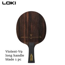 탁구 용품 연습 용품 솔로 LOKI-V9 탁구 블레이드 9 겹 목재 탄소 폭력-9 오프 + 고속 우수한 제어 전문, 01 Long handle 1 pc