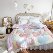 몽비쥬 [꽃별 o] 60수아사_프릴 차렵이불 (S Q)