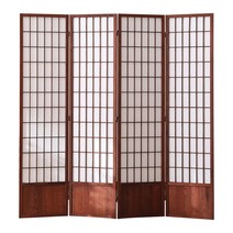 한옥 파티션 전시 가벽 가림막 드레스룸 공간분리 거실 4폭, 4폭 높이178x44cm마호가니색