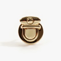 원형 슬라이드 가방 잠금장식 - 골드