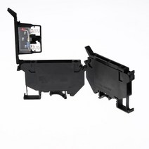 터미널 블럭 단자대 부스바DIN 레일 블록 10pcs uk-5-hesi 블랙 커넥터 나사 퓨즈 블록 커넥터 나사 퓨즈 홀더 도체 77, LED 조명 없이, 4a