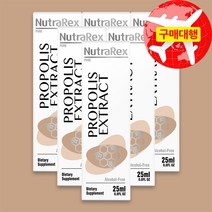 뉴트라렉스 프로폴리스 익스트랙트 25ml (무알콜/알콜프리 액상 프로폴리스), 6개