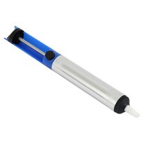JCD Desoldering 펌프 알루미늄 금속 흡입 주석 총 납땜 빨판 펜 제거 진공 인두 용접 도구, 01 파란