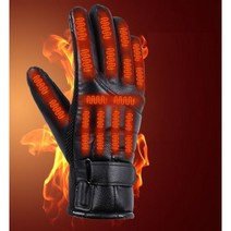 Fulihua usb 충전식 열선 발열 장갑 블랙 겨울 방한 방수 자전거 오토바이 스키 승마 낚시, 단품