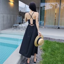 위드미 백리스 원피스 비치원피스 셀프웨딩 비치웨어