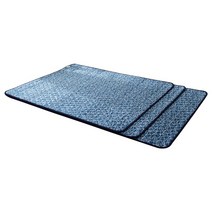 더안 탄소 전자파없는 극세사 캠핑용 좌우 분리형 전기요 전기장판 전기매트, 260x200, 탄소 모던라인 전기요매트