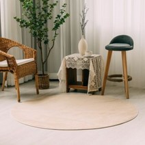 [바보사랑] 허그 소프트 원형 북유럽 카페트 거실 러그 물세탁 100