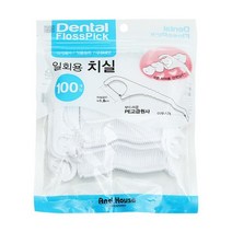 일회용 치실 100P 치간칫솔/오랄비치실/일회용치실/치실홀더/치약/워터픽/어린이치실/구강세정기/리스테린/이쑤시개, 단일 수량
