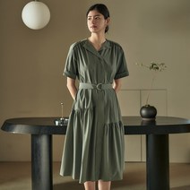 [23 신상] 언발 셔링 벨트 원피스 (VGOAE2546)