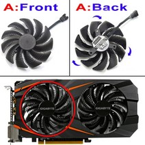 88MM PLD09210S12HH T129215SU Gigabyte GeForce GTX 1070 1050 Ti GTX 1060 960 RX 480 570 그래픽 카드 쿨러 팬용, 1개, CHINA, PLD09210S12HH A