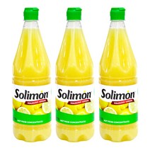 [솔리몬] 스페인 착즙 레몬 즙 990ml(1리터)X3개 감성 캠핑 음식 홈바 하이볼 쿠시카츠, 솔리몬 레몬즙 990ml