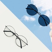 GLND 국산 청광 변색 안경 선글라스 자외선100%차단 블루라이트차단 시력보호 보호안경 라식 라섹후 안구건조 변색청광안경, 2005(철테원형), 블랙, 브라운