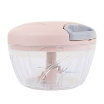 Mosodo 마늘 분쇄기 수동 고기 분쇄기 헬기 야채 커터 과일 핸드 슈레더 푸드 프로세서 주방 액세서리 도구 마늘 분쇄기 야채 커터, Pink-500ml|폴란드