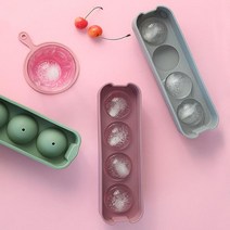 국내제작 실리콘 라인 아이스볼 얼음몰드 4구(6color) 그레이