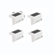방가로용품 16/8/4Pcs LED 태양 램프 경로 계단 야외 방수 벽 빛 거리 단계 조, 03 4PCS White