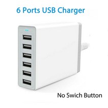 10 USB 포트 충전 스테이션 도킹 케이블 50W 미국 AU EU 영국 KR 플매트 카펫 러그 아이폰 호환 ipad 호환, 04 6 USB White_03 UK Plug