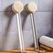 부드러운 극세사 미세모 바디브러쉬 샤워솔 등 목욕, 그레이, 1개입, 1개