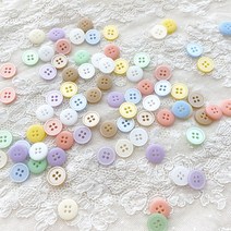 [드앙땅] 파스텔 캔디 11mm 셔츠 단추(8color) / 9개입/ 기본단추 의류부자재/, 옐로우(9개입)