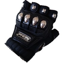 호신용 권투 방어 장갑 파이터 펀치 보호 글러브, 검은색 반손가락 특대