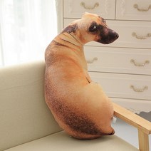 리얼 멍멍이쿠션 반려동물쿠션 동물프린팅쿠션