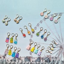 핸드메이드 단수링 코바늘 뜨개마커 코수링, 4-1.하리보 (투명)