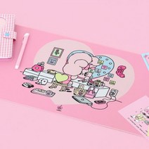 에스더버니 데스크 매트 장패드 핑크버니