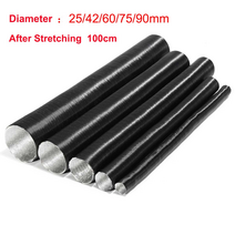 스텐 주름관 Kindgreat 2542607690mm 알루미늄 호일 따뜻한 공기 덕트 흡기 출구 배기 골판지 호스 파이프 webasto eberspacher, 100cm x 4.2cm